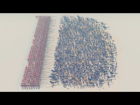 Tabs Falanx vs HUGE 1500 unit horde with flags