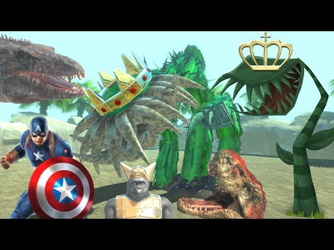 PRIMATES + INFERNALS + AQUATICS + C. DINOS + CAPTAIN AMERICA VS KING CARNIVE PLANT AND HIS ARMY!