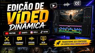 Eu vou editar vídeos profissionais para TikTok, Reels e Shor...