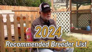 Coturnix Corner's 2024 Recommended Breeder List