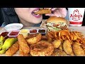 ASMR ARBY S CRISPY CHICKEN SANDWICH ONION RING S JALAPEÑO POPPERS MOZZARELLA STICKS ASMR PHAN