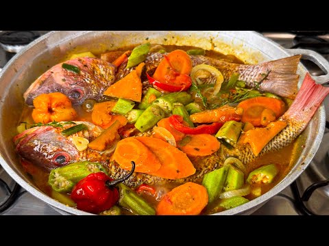 Authentic Jamaican Steamed Fish & Okra🇯🇲