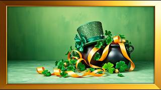 St. Patrick’s Day TV Art  4K Framed Shamrock Display for Samsung Frame TV