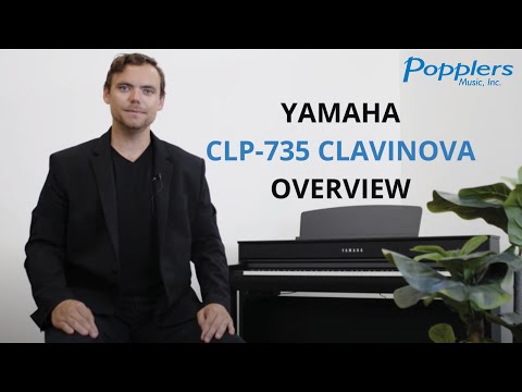 Yamaha CLP-735 Clavinova Digital Piano Overview and Demo Playing Examples | Popplers Music