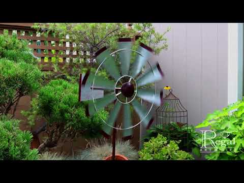 19" Galvanized Wind Spinner - Windmill