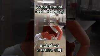 POV First Day as a Cruise Ship Chef #CruiseMeme #CruiseShipCrew #ChefLife #GalleyLife #CruiseShorts