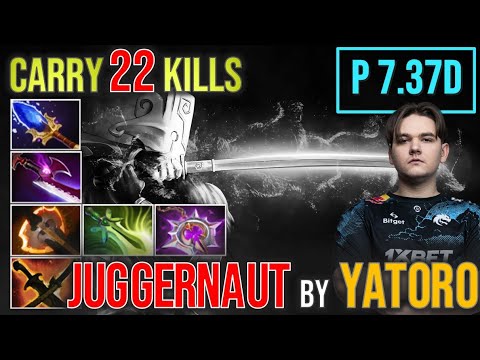 Yatoro's Juggernaut ⚔️: 22 Kills of Unstoppable Carry Power! 💥 #gameplay4k #patch737d #dota2