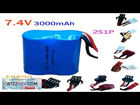 7.4V 18500 Rechargeable Battery 3000mAh High Rate Suitable for Remote Control Car