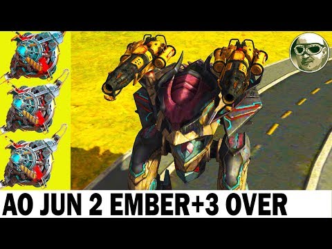 DEATHWING AO JUN 2 EMBER + 3 OVERDRIVE UNIT 6LVL WAR ROBOTS DRAGON flamethrower + 105 % damage