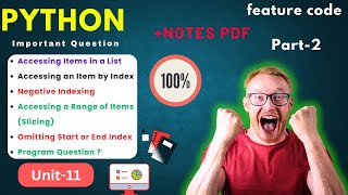 Python Lists & Accessing from List with examples #mcq #python     @Featurecoding