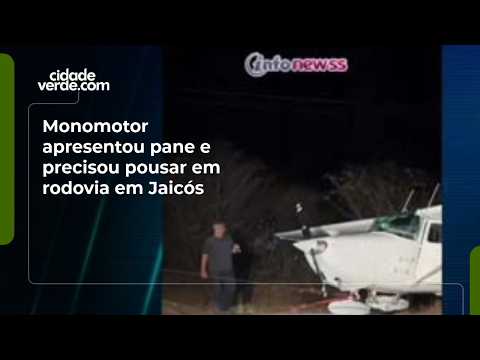 Monomotor apresentou pane e precisou pousar em rodovia em Jaicós