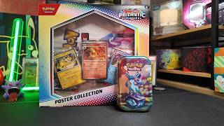 Opening a Prismatic Evolutions Poster Collection and Tin!! #pokemon #packopenning #pokemoncards