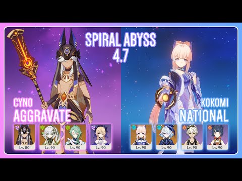 C0 Cyno Aggravate & C0 Kokomi National | Spiral Abyss 4.7 | Genshin Impact