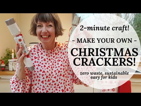 Making Christmas Crackers in 2 MINUTES! Easy DIY kids craft, zero waste!