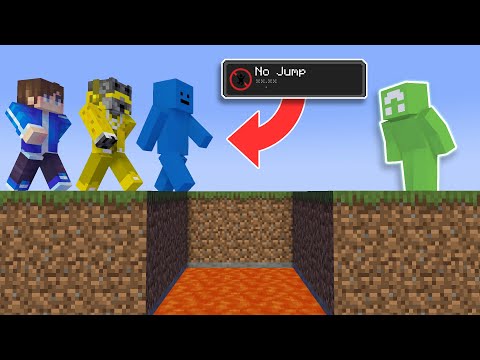 Insane Minecraft Manhunt: No Jumping Allowed!