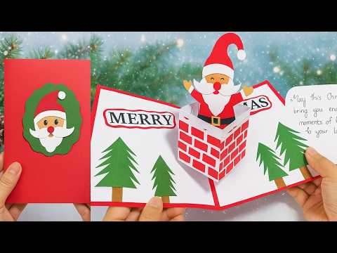 Santa Pop-Up Christmas Card 🎅 | Christmas Greeting Card | DG Handmade