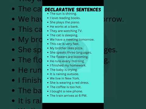 ✅ 20 Declarative Sentences in English | Learn with Examples 📚