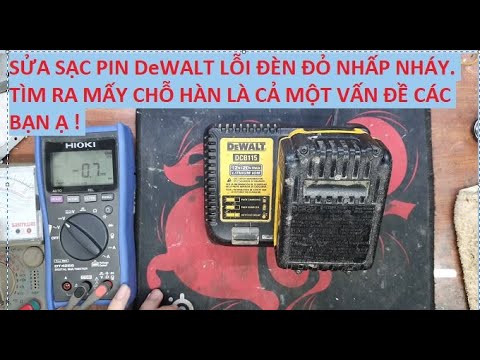 Repairing DEWALT DCB115 battery charger with flashing red light. Finding the soldering tips is a ...