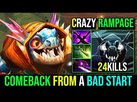 Epic RAMPAGE [Slark] How to ComeBack From A Bad Start 24KIlls 800GPM By BSJ | Dota 2 FullGame