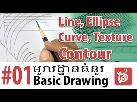 Basic Drawing Tutorial Part 1 - Pencil, Lines, Ellipse, Curve, Texture, Contour