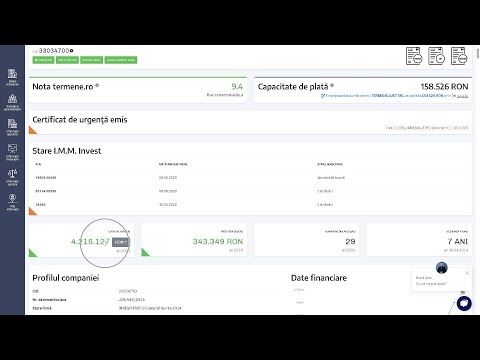 Verifică cifra de afaceri a unei companii pe termene.ro