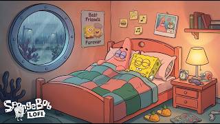 【Moonlit Dreams】The stars are keeping watch tonight. 🌌 ~ Rainy SpongeBoy Lofi for Peaceful Sleep 💤