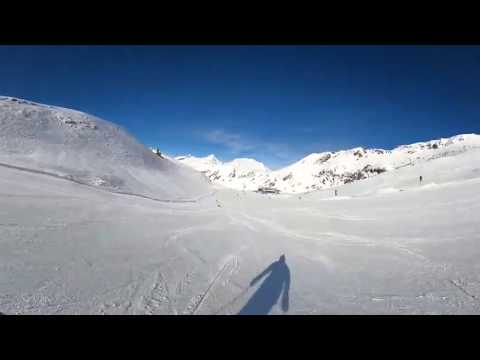 Mölltaler Gletscher Ski resort piste map video 360 - gondola lift exit