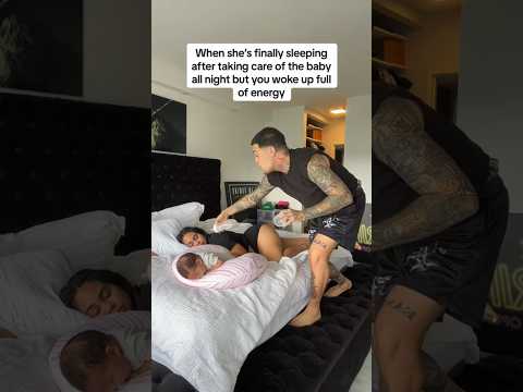 DAD AND BABY WAKES MOM UP BY DOING THIS! #shorts