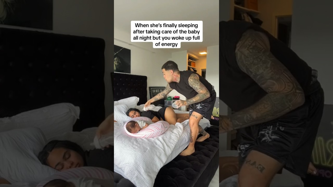 DAD AND BABY WAKES MOM UP BY DOING THIS! #shorts