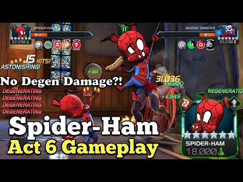 Spider-Ham Destroying Act 6 | Degen Immune Icarus God?! | Marvel Contest Of Champions