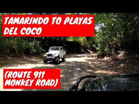 Driving from Tamarindo to Playas del Coco via route 911 (MONKEY ROAD)