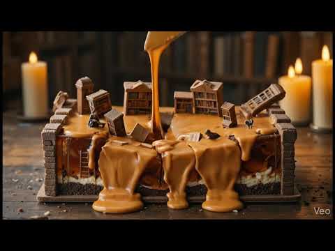 Ancient Library Hall Cake Asmr Cutting #asmr #cake #asmrfood #animation 