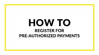 How to Register for Automatic Debit or Credit Card payments with Fido