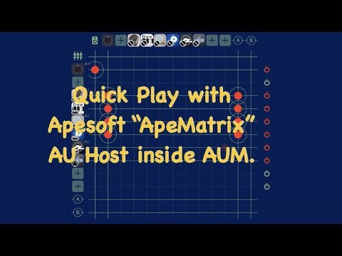 ApeSoft ApeMatrix AU/IAA Host. Quick Play.