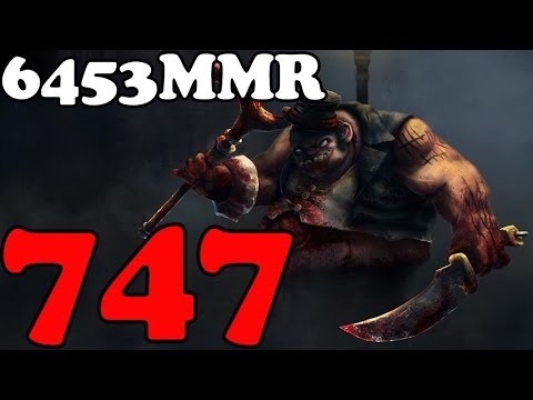 Dota 2 - 747 6453 MMR Plays Pudge vol 1# - Ranked Match Gameplay