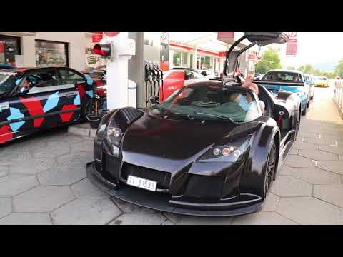 Ford GT on HRE rims and Gumpert Apollo startup [Lovely Sounds]