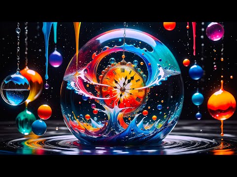Time Stream Mesmerizing Ultra HD 4K Liquid Art Screensaver - No Sound, Copyright Free Vibrant Colors