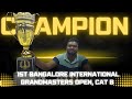 I Started Learning Chess From A School Textbook Selvamurugan B Champion 1st Bangalore Open CAT B