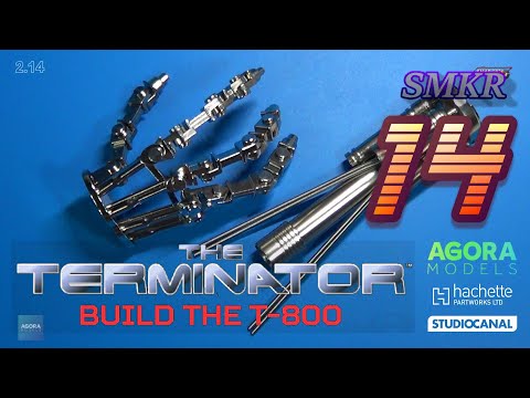 Agora Models Build the T-800 Terminator Pack 2 Stage 14 - Right Lower Arm & Fourth Right Finger