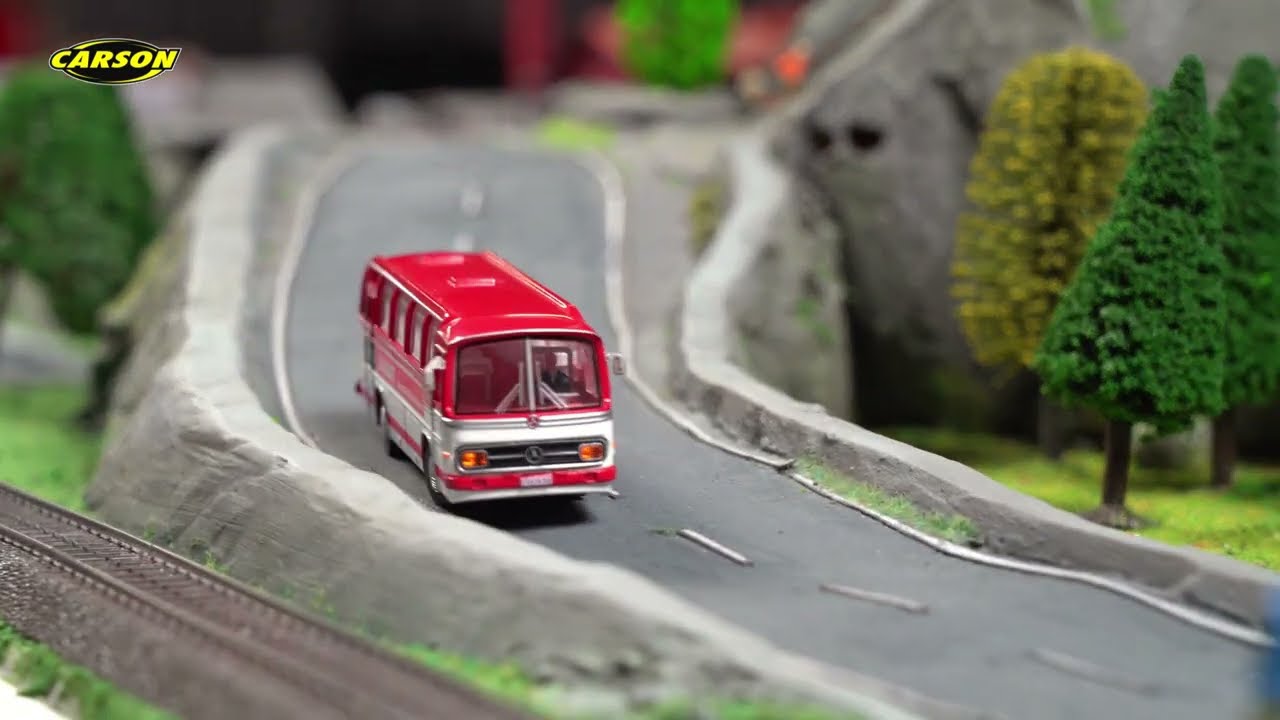 RC autobus Mercedes-Benz O 302 Bus Rot, červená