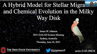 James W. Johnson • A Hybrid Model for Stellar Migration and Chemical Evolution in the Milky Way
