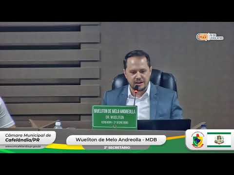 SESSÃO ORDINÁRIA DO DIA 13/10/2025 ÀS 19:00 HORAS