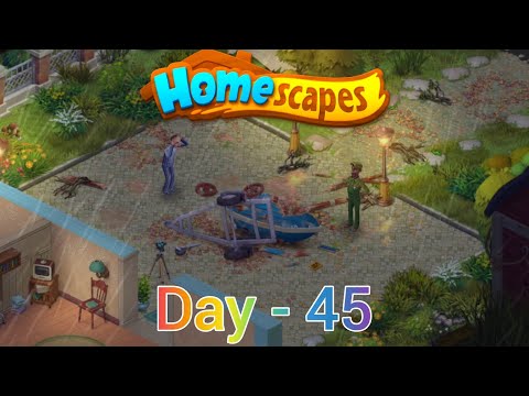 Homescapes Gameplay | Day 45 | Robbie’s Boat Destroyed by Rain 🌧️ Austin Helps Rebuild 🚤❤️