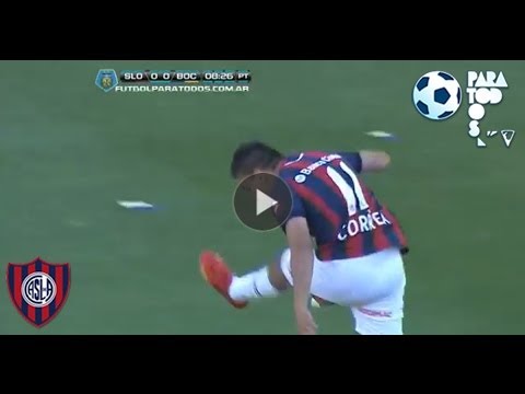 Ocasiones de Correa. San Lorenzo 0 - Boca 0. Fecha 14. Torneo Inicial 2013. Fútbol Para Todos