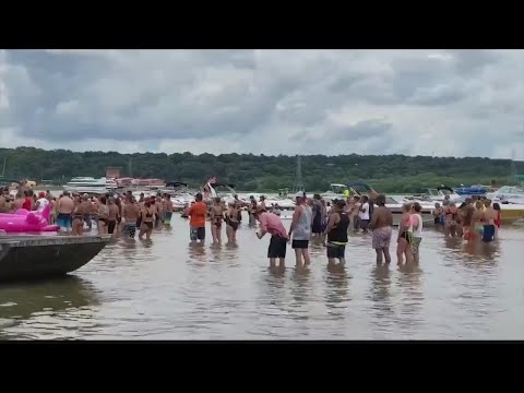 Despite rising cases numbers, thousands gather for annual 'White Trash Bash'