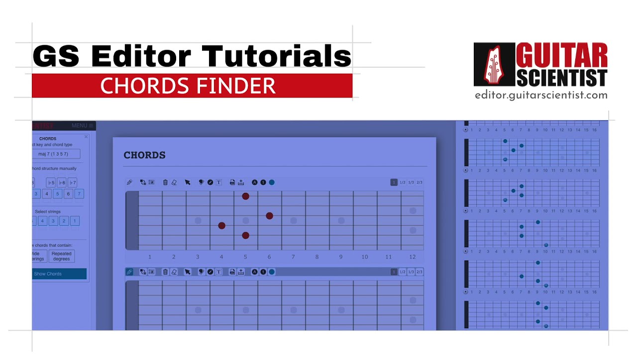 [ENG] Chords Finder functions - Guitar Scientist Editor Tutorials