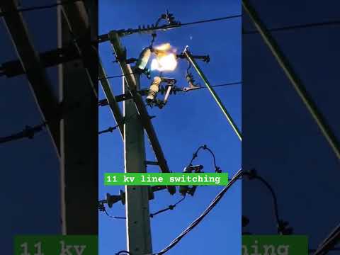 11 kv line switching #electricity #highvoltage #powerlines