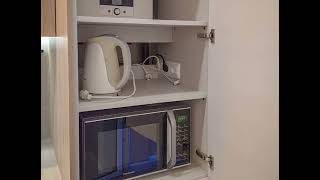 Современная прямая бежевая кухня Проект 146 фото 4