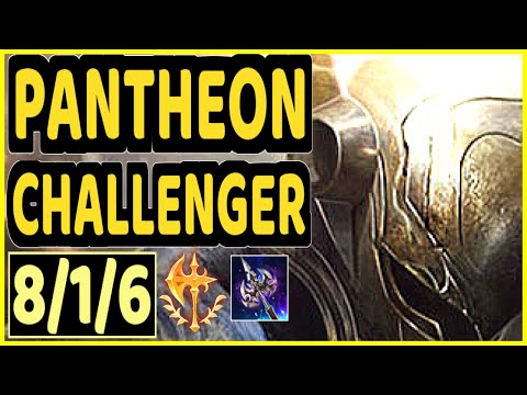 BDD (PANTHEON) - 8/1/6 KDA CHALLENGER GAMEPLAY - KR