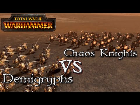 Demigryphs vs Chaos Knights - Total War: Warhammer - 1v1 Unit Battles